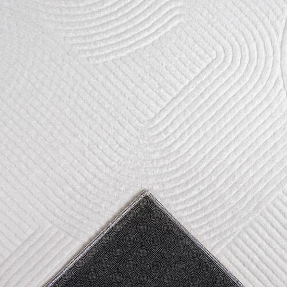 Webteppich Stilo - Weiß, KONVENTIONELL, Textil (120/160cm)