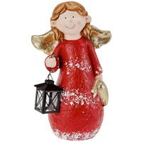 Dekor Angyal Reiko - piros, Basics, kő (25,2/16,8/43cm) - Ondega