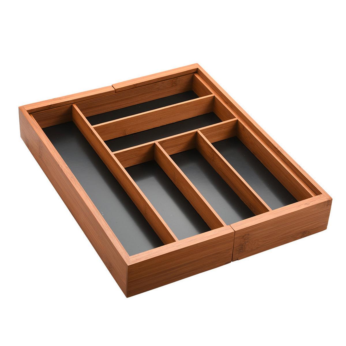 Besteckeinsatz Aus Bambus Variabel, Bxh: 35-58x43 Cm - Braun, Basics, Holz (35-58/6,5/43cm) - Kesper
