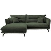 Ecksofa Lava Grün S: 180/255 Cm - Schwarz/Grün, MODERN, Textil (180/255cm) - Livetastic