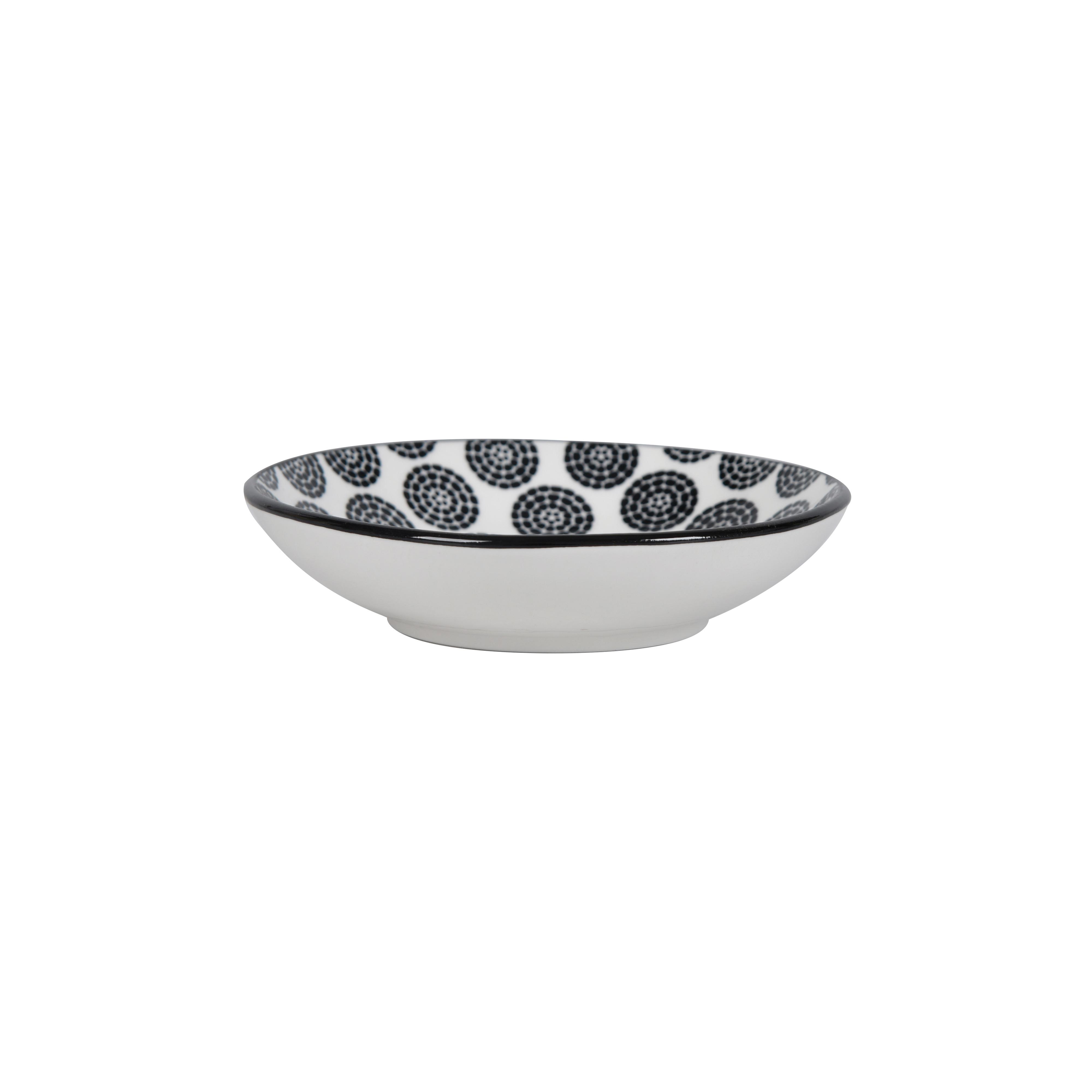 Miska na dip SHIVA - čierna/biela, Lifestyle, keramika (10,1/2,4cm) - Mömax