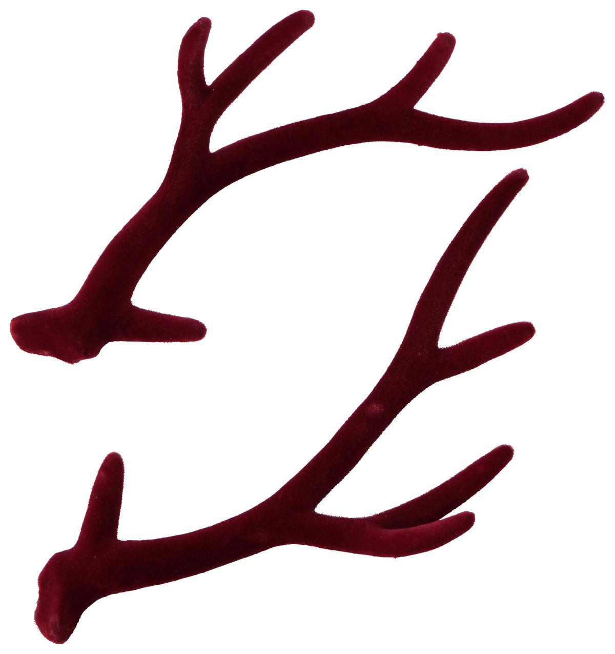 Weihnachtsdeko Geweih Kunststoff 2 Stk. - Basics, Kunststoff (16/30cm)