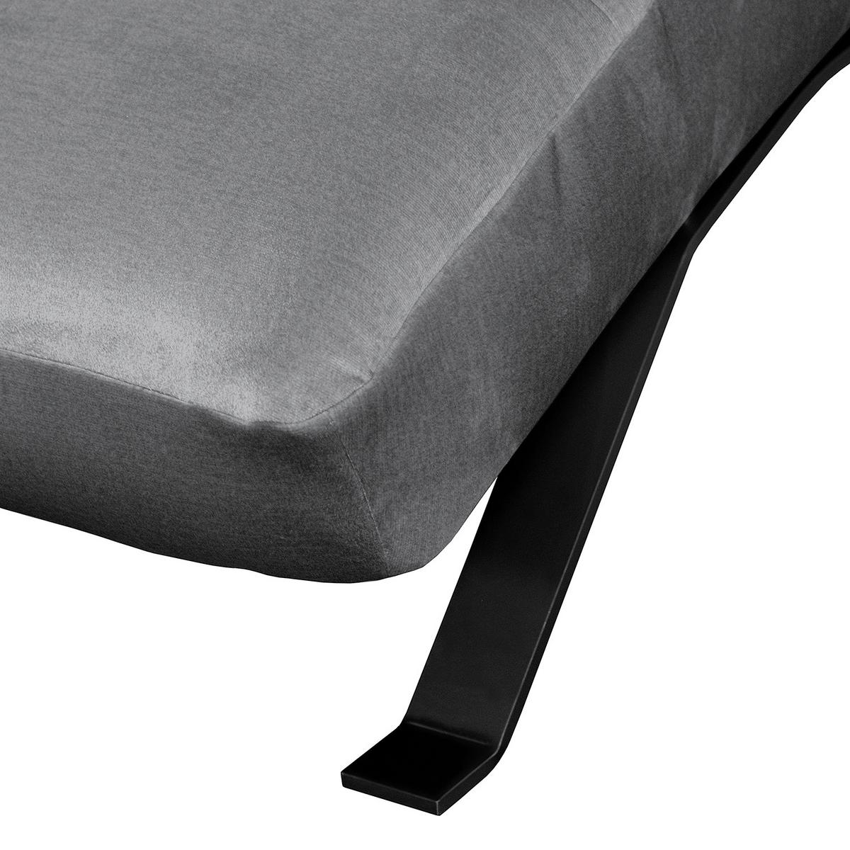 Relaxliege Swing Black Anthrazit B: 65 cm - Anthrazit/Schwarz, Design, Textil (65/65-95/171cm) - Livetastic