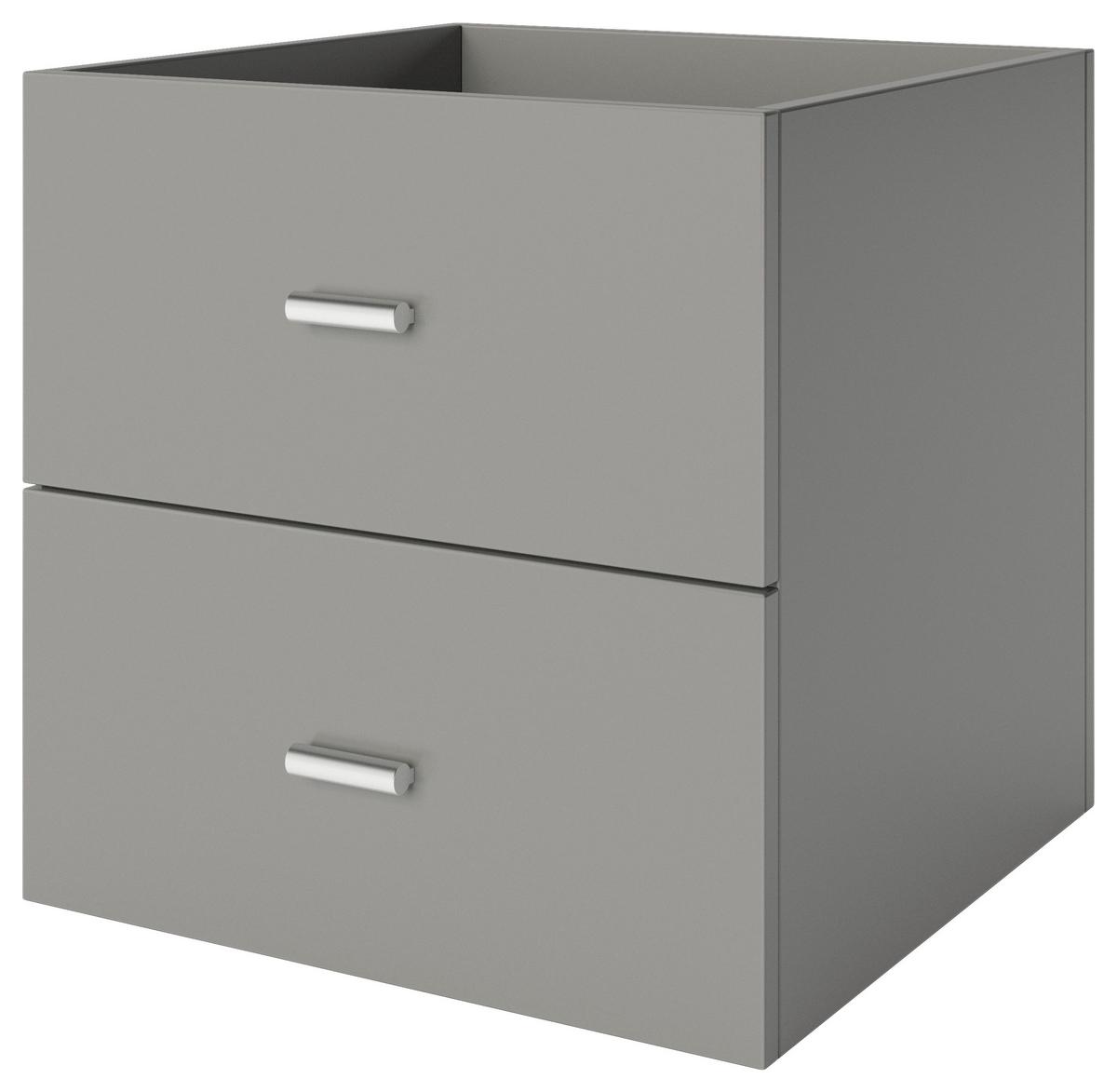 Doppelschublade Fortuna - Grau, Basics, Holzwerkstoff (34/34/33,4cm) - MID.YOU