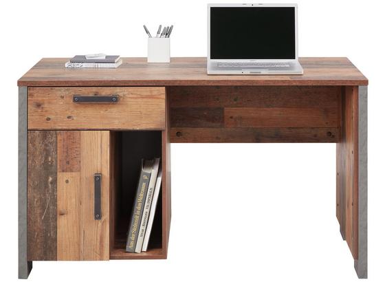 Písací Stôl Clif - hnedá/tmavosivá, Moderný, kov/kompozitné drevo (126,5/73,5/60cm) - Premium Living Písací Stôl Clif - hnedá/tmavosivá, Moderný, kov/kompozitné drevo (126,5/73,5/60cm) - Premium Living
