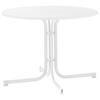 Gartentisch Klappbar Stahl D: 100cm - Weiß, MODERN, Holzwerkstoff/Metall (100/72cm) - Sieger