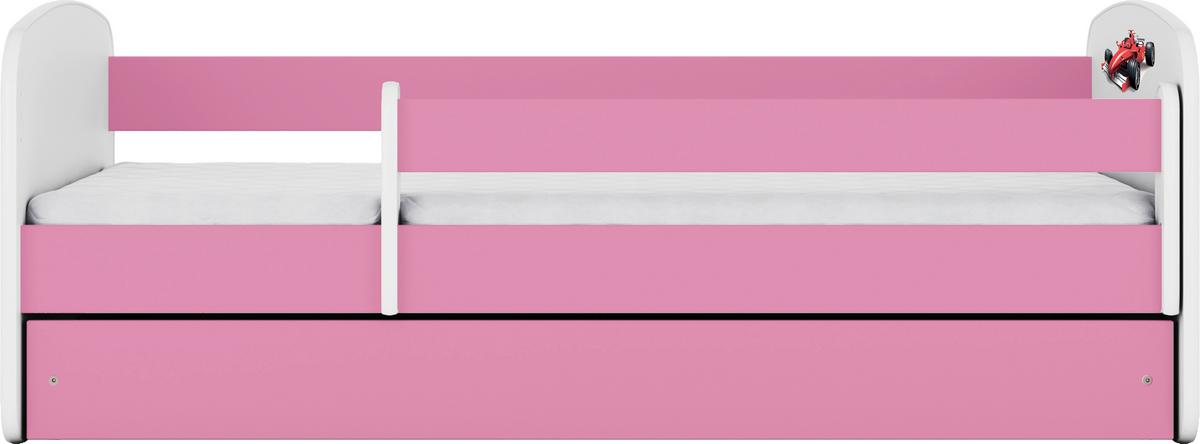 Kinder-/Juniorbett Babydreams inkl. Matratze 80x160 - Pink/Birkefarben, MODERN, Holz/Holzwerkstoff (80/160cm) - MID.YOU