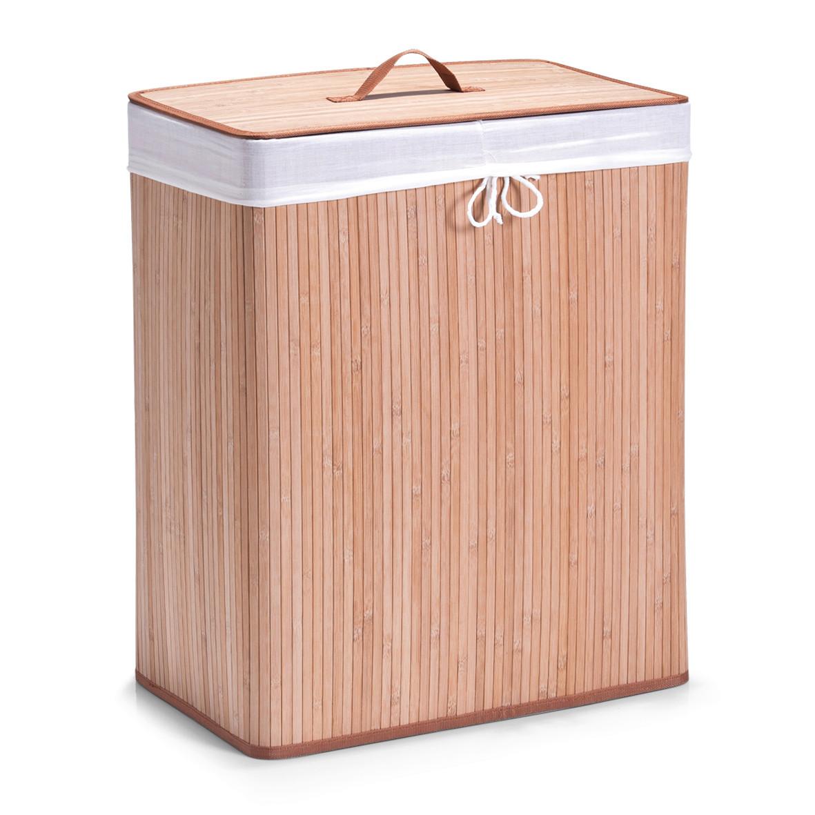 Wäschesammler Naturfarben B: 52 cm - Naturfarben, Basics, Holz (52/63/32cm) - Zeller Present