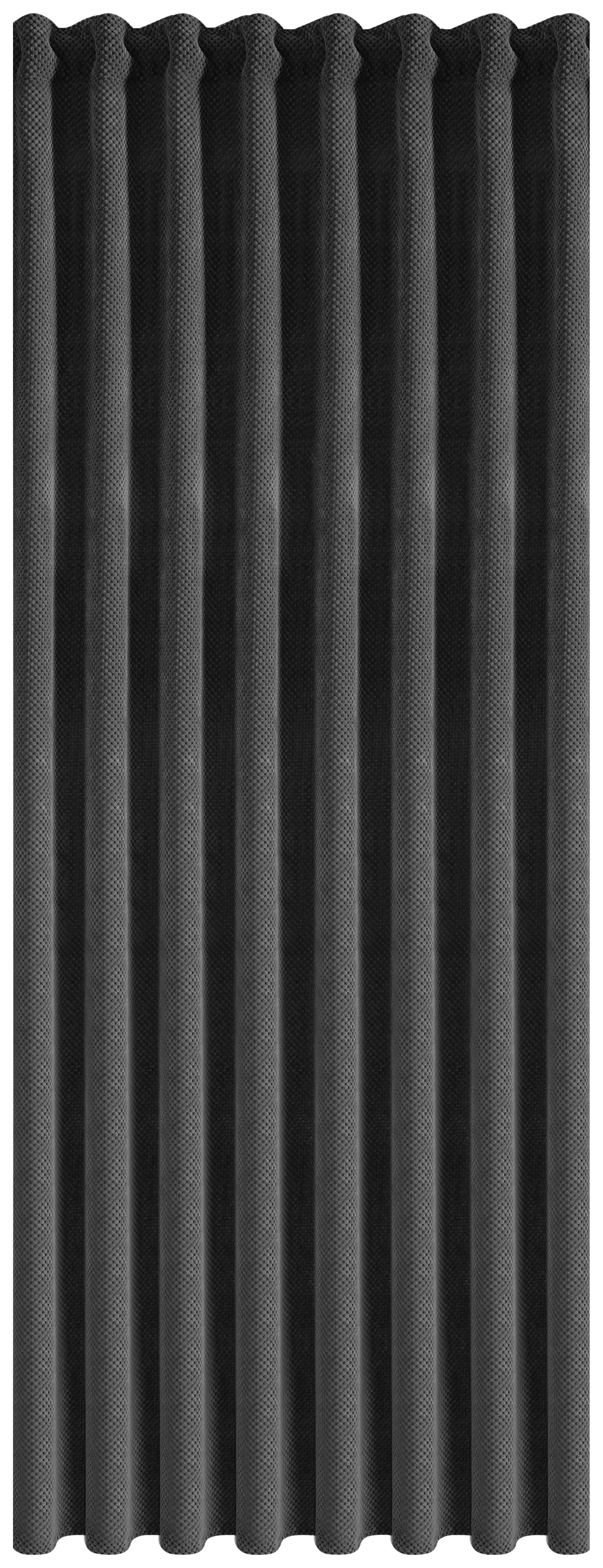 Fertigvorhang Belinda - Anthrazit, ROMANTIK / LANDHAUS, Textil (140/245cm) - James Wood