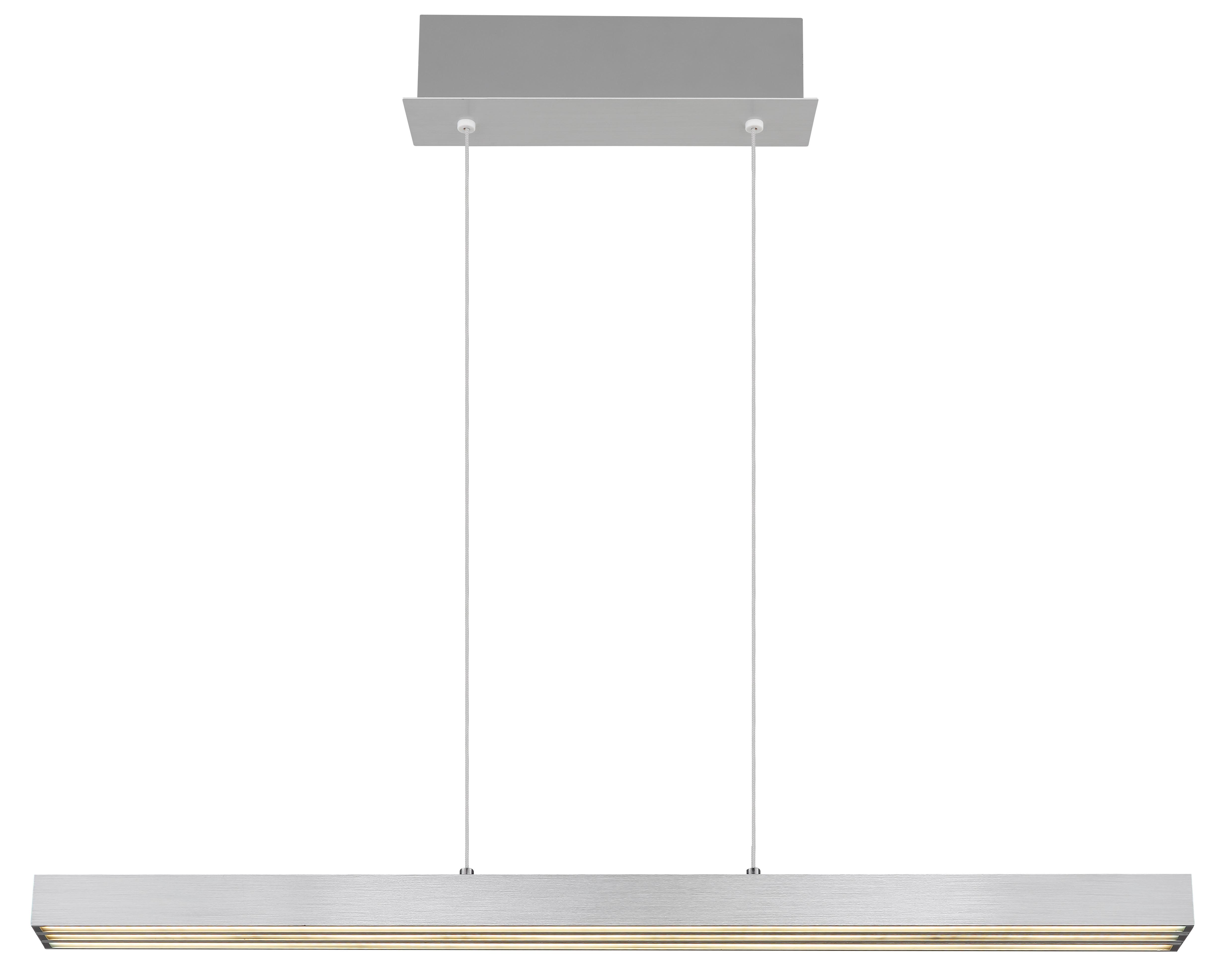 Hochvoltleuchte 230V, Opal/Alufarben - Opal/Alufarben, Design, Kunststoff/Metall (95-150/7,5/80-150cm) - Globo