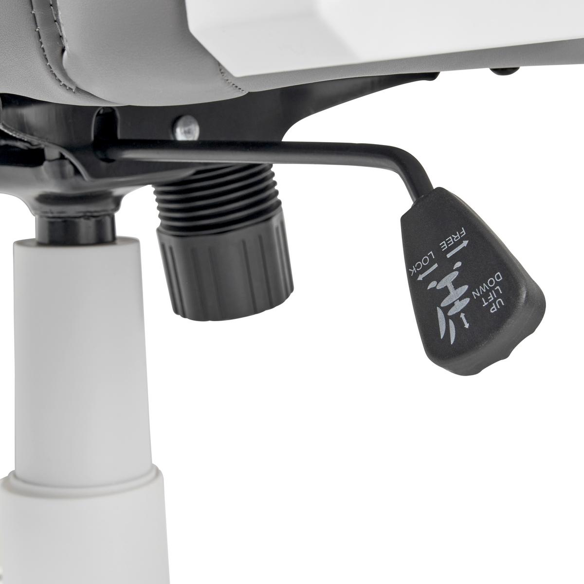 Gamingstuhl Racer - Weiß/Grau, MODERN, Kunststoff/Textil (66/126-134/59cm) - Livetastic