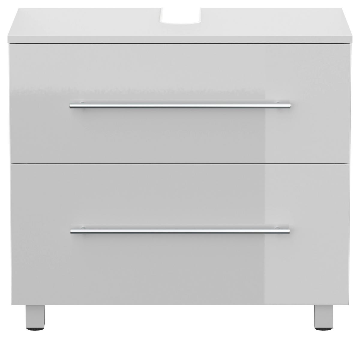 Waschbeckenunterschrank Mondial Weiß Hg B: 70 cm - Weiß Hochglanz, MODERN, Holzwerkstoff (70/63/41,6cm) - MID.YOU