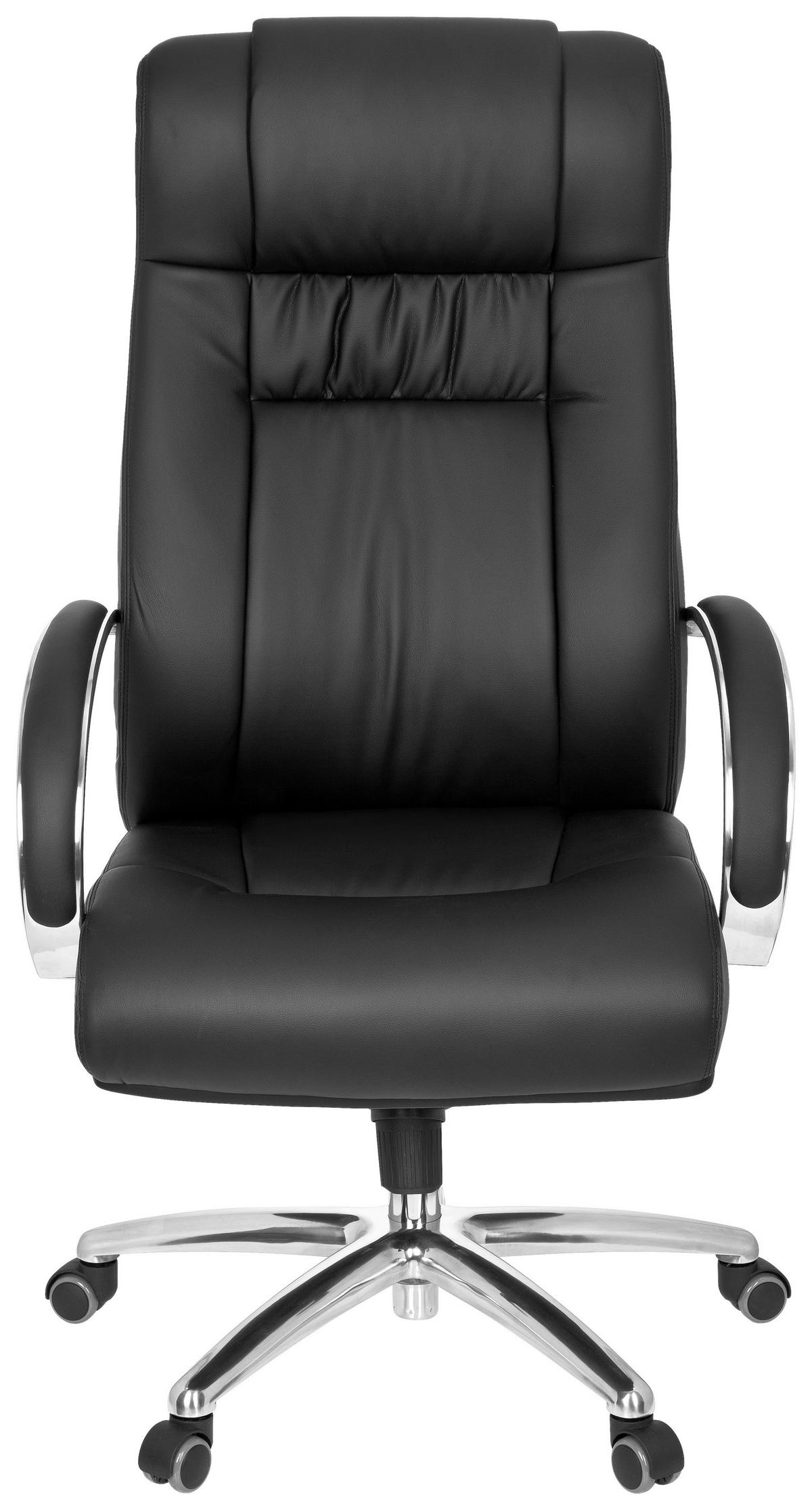 Chefsessel Xxxl G 600 Lederlook Schwarz Bis 150 Kg - Silberfarben/Schwarz, Basics, Kunststoff/Textil (60/131/49cm) - MID.YOU