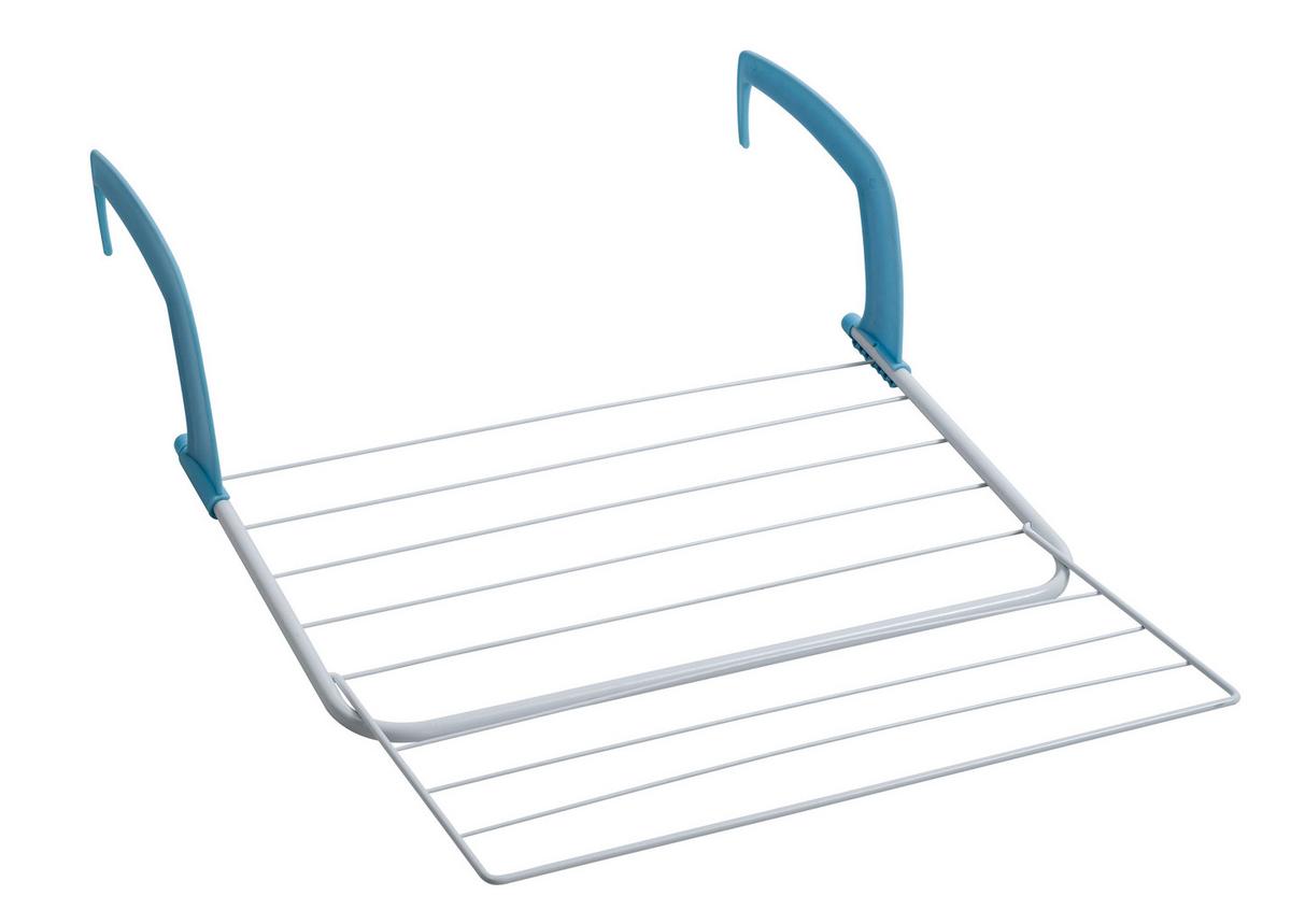 Wäscheständer Rock - Blau/Weiß, KONVENTIONELL, Kunststoff/Metall (51/51/16cm) - Homezone