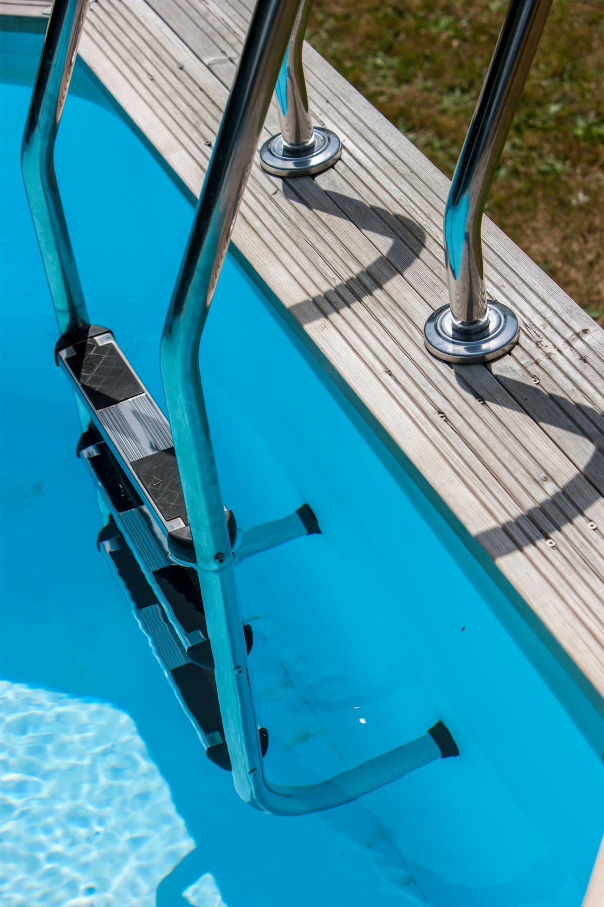 Poolleiter Leiter - Alufarben, KONVENTIONELL, Metall (50/162,5/9cm) - Gre