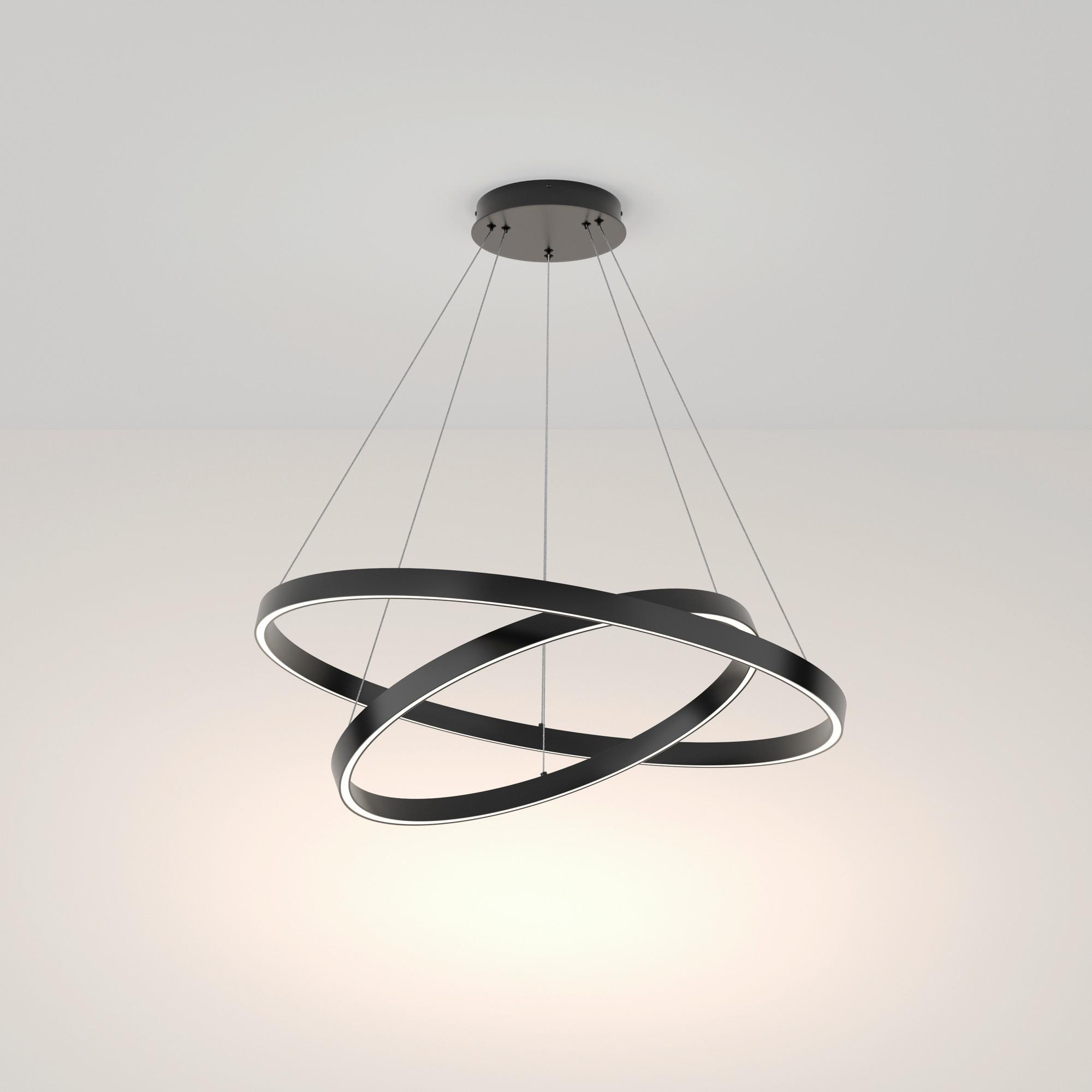 Pendelleuchte Rim - Schwarz, Trend, Metall (80/120cm) - MAYTONI