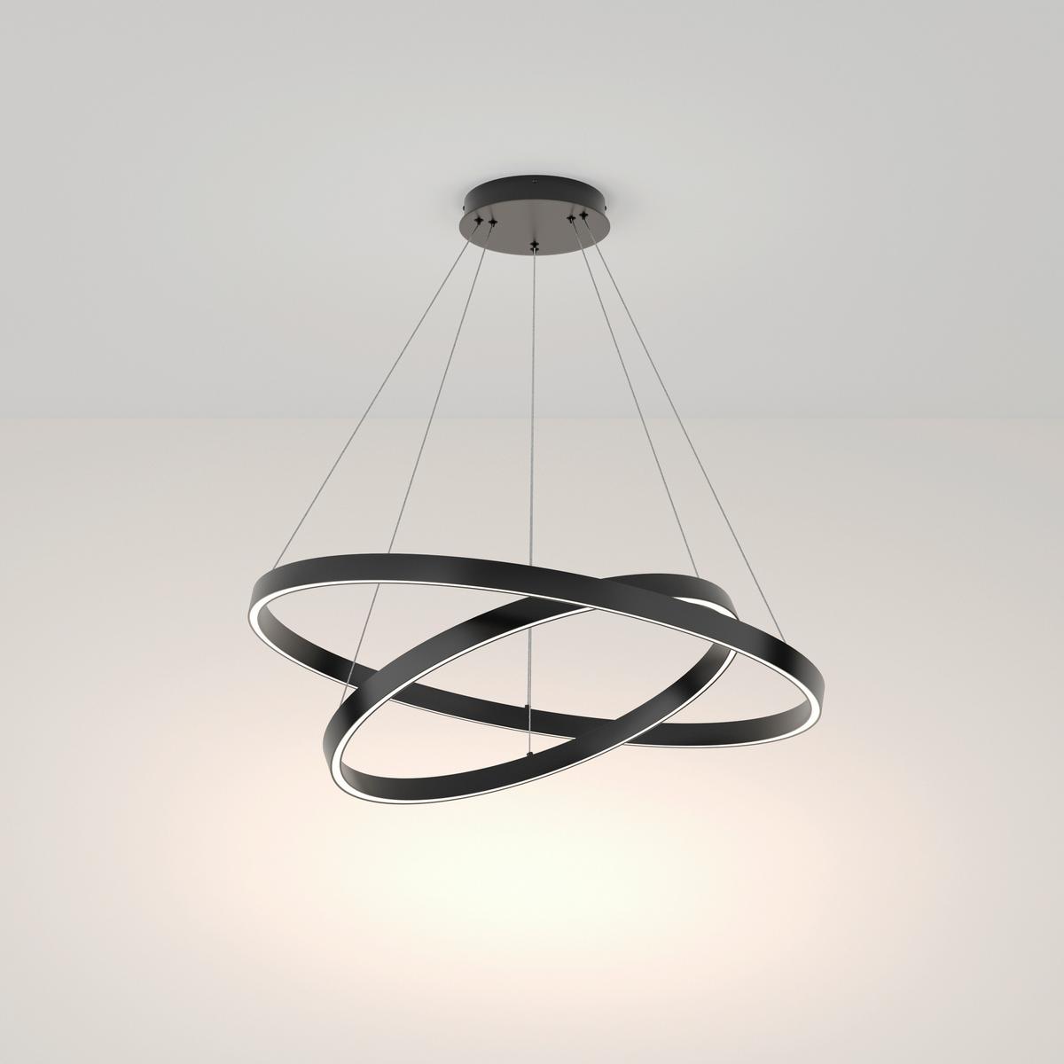Pendelleuchte Rim - Schwarz, Trend, Metall (80/120cm) - MAYTONI