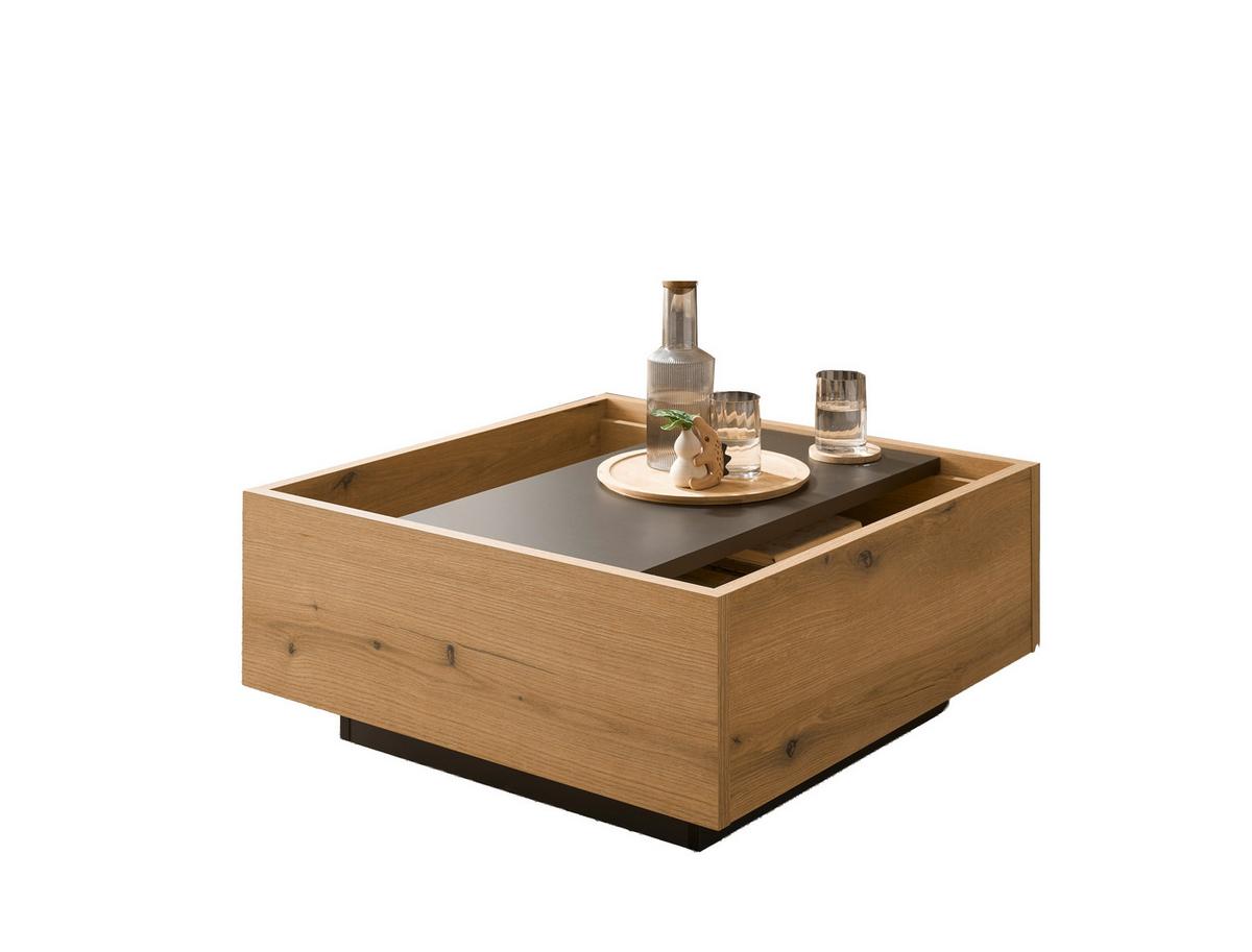 Couchtisch Soleto Graphit-/Eichefarben B: 76cm - Eichefarben/Graphitfarben, Design, Holzwerkstoff (76/35/75cm) - MID.YOU