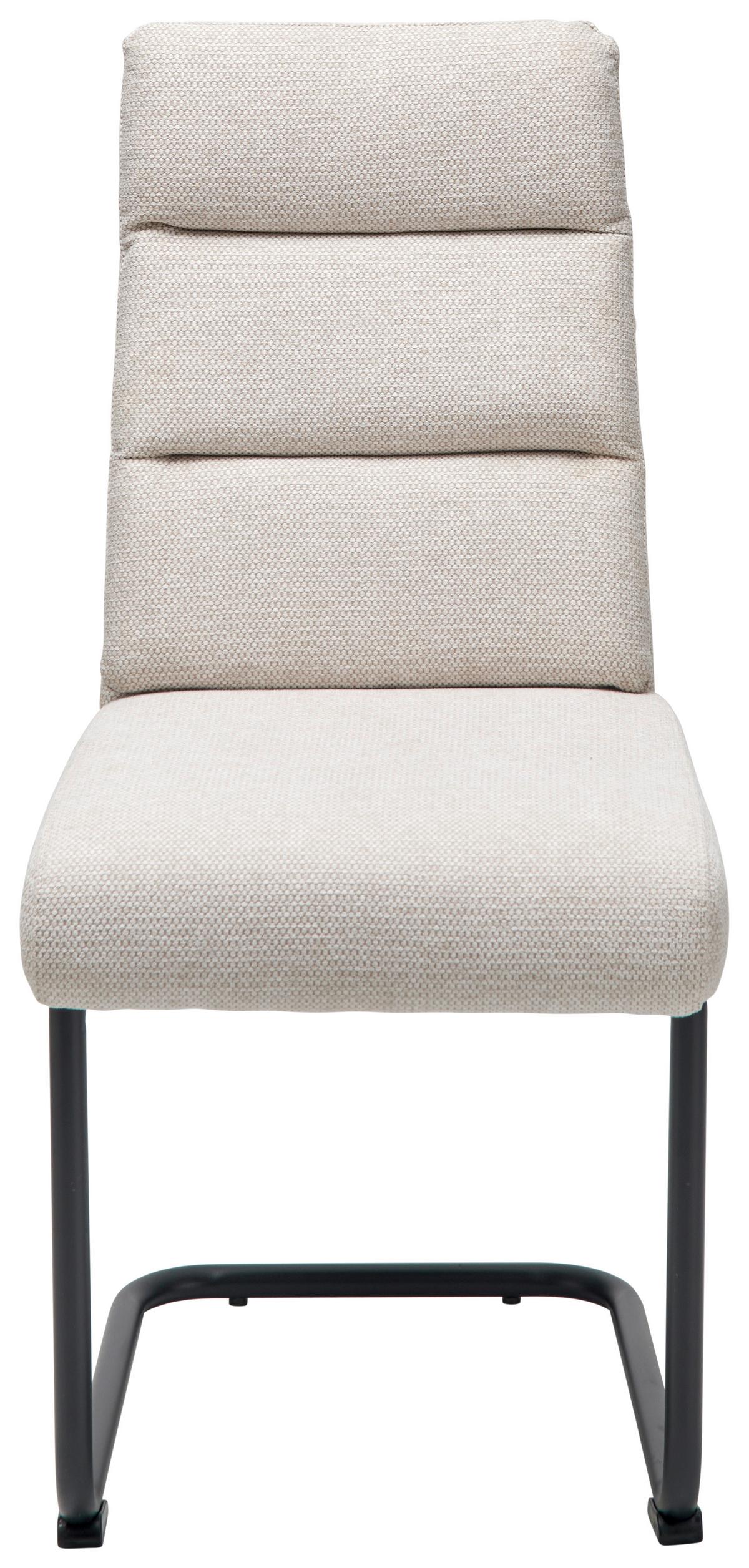 Schwingstuhl Hilal - Beige/Schwarz, LIFESTYLE, Holz/Textil (45/94/62cm) - MID.YOU