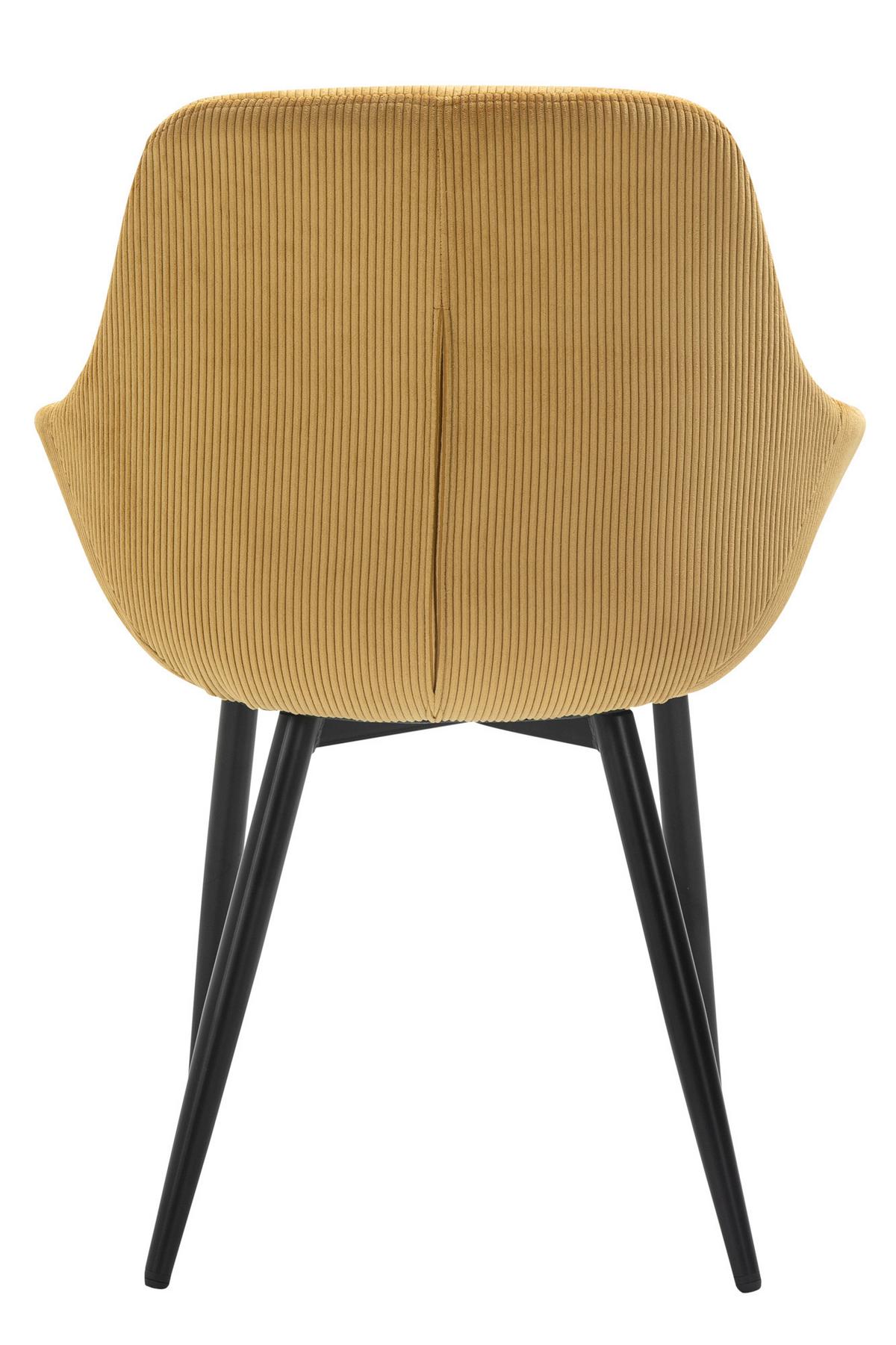 Armlehnstuhl-set Goldfarben B: 64 Cm - Goldfarben/Schwarz, MODERN, Textil/Metall (64/86/59cm) - Livetastic