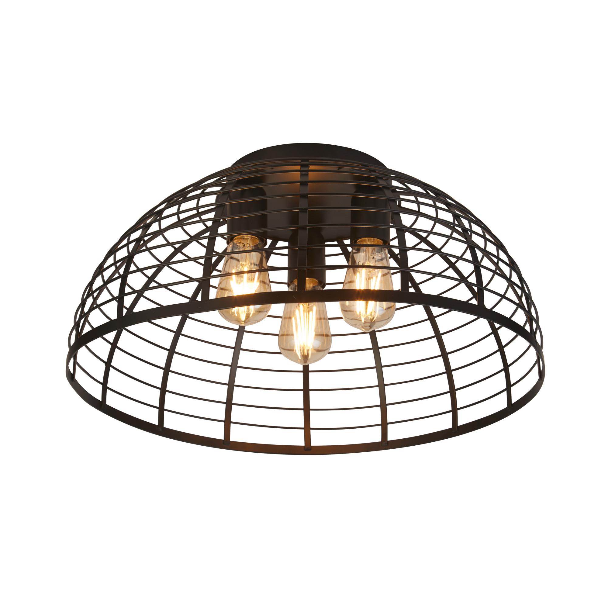 Deckenleuchte Vision Cage 3lt 85981-3bk - Schwarz, Basics, Metall (40/19.5cm)