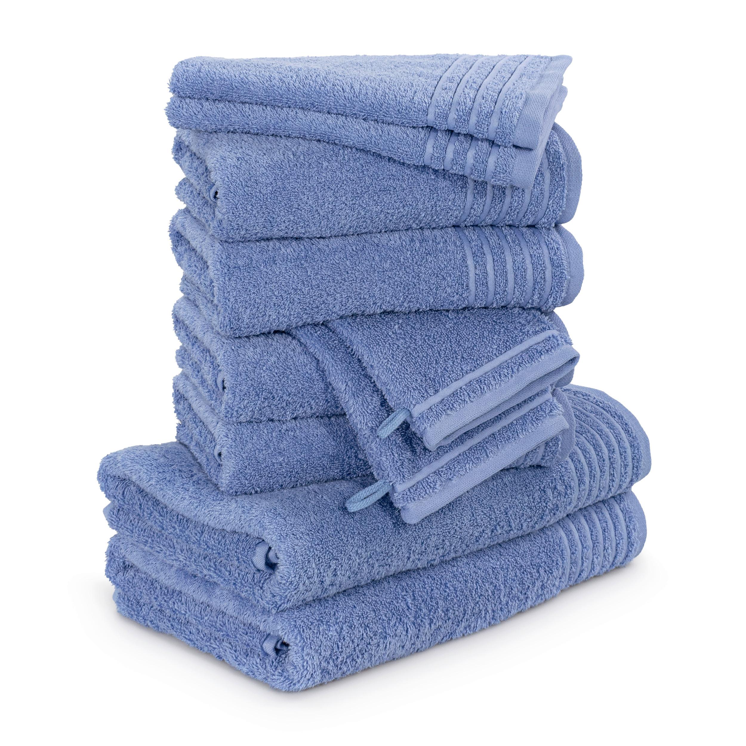 Frottierset Möve New Classic Handtuchset - Blau, Basics, Textil - Moeve