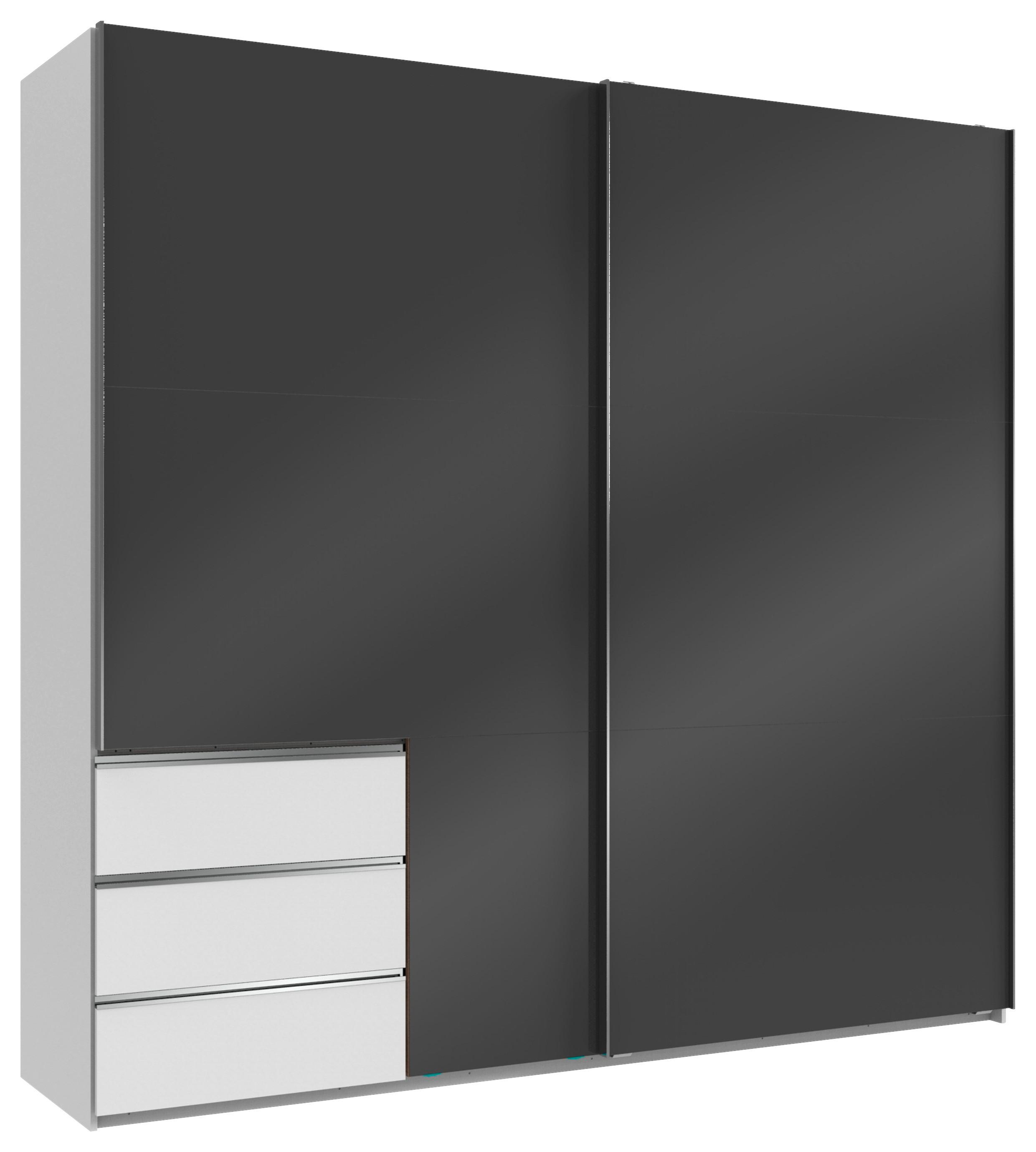 Schwebetürenschrank B: 250 Cm Level Grau/weiß - Weiß/Grau, MODERN, Holzwerkstoff (250/236/65cm) - MID.YOU