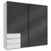 Schwebetürenschrank B: 250 Cm Level Grau/weiß - Weiß/Grau, MODERN, Holzwerkstoff (250/236/65cm) - MID.YOU