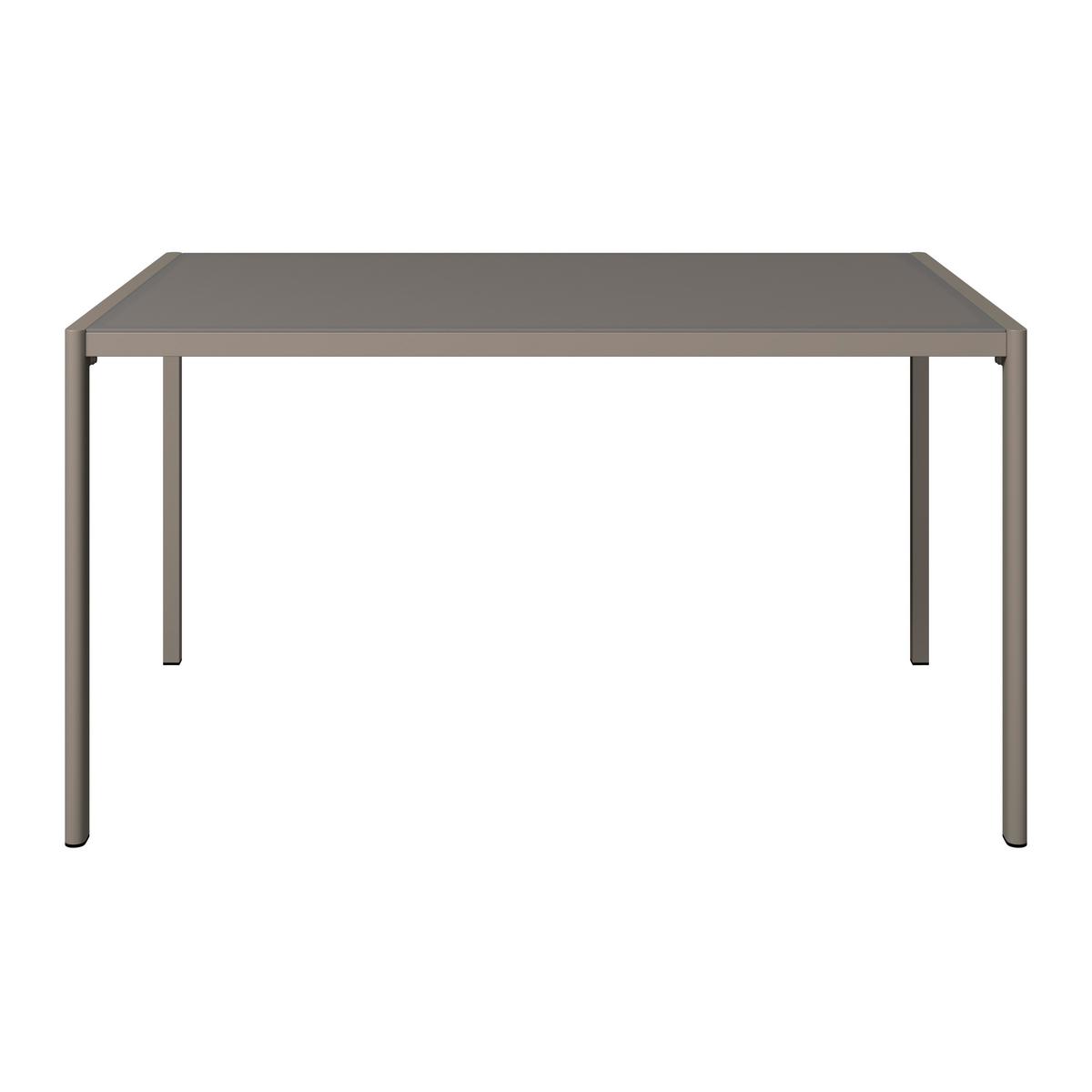 Gartentisch Paris - Beige, MODERN, Glas/Metall (140/75/83cm) - Beldano