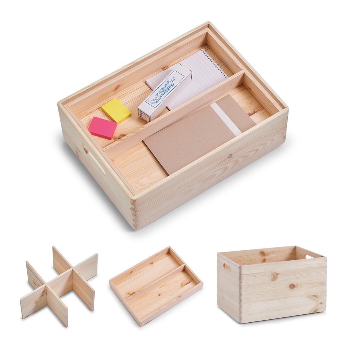 Organizer Naturfarben B: 40 Cm - Naturfarben, Basics, Holz (40/29,5/24cm) - Zeller Present