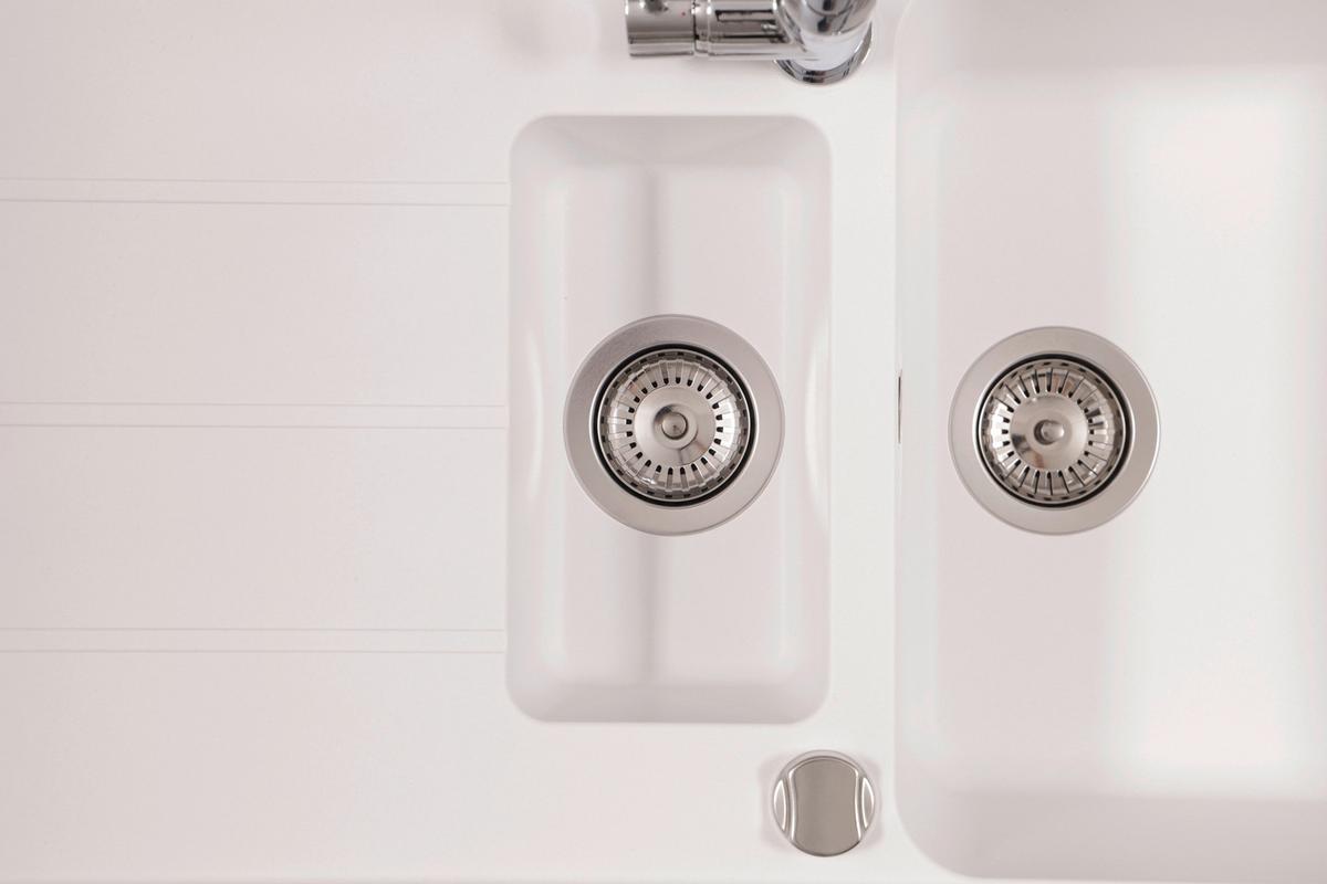 Spüle Austin Weiß B: 100 cm - Weiß, Design, Stein (100/20/50cm) - Respekta