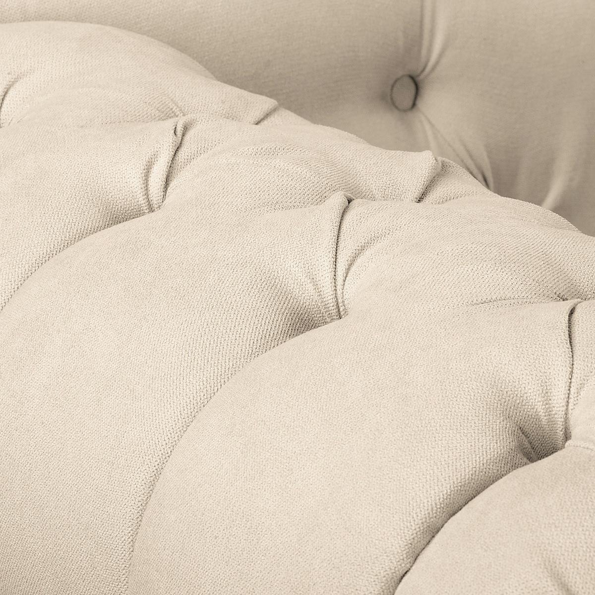 Récamiere Pako Creme B: 185cm - Creme/Braun, Design, Textil (185/93/75cm) - Livetastic