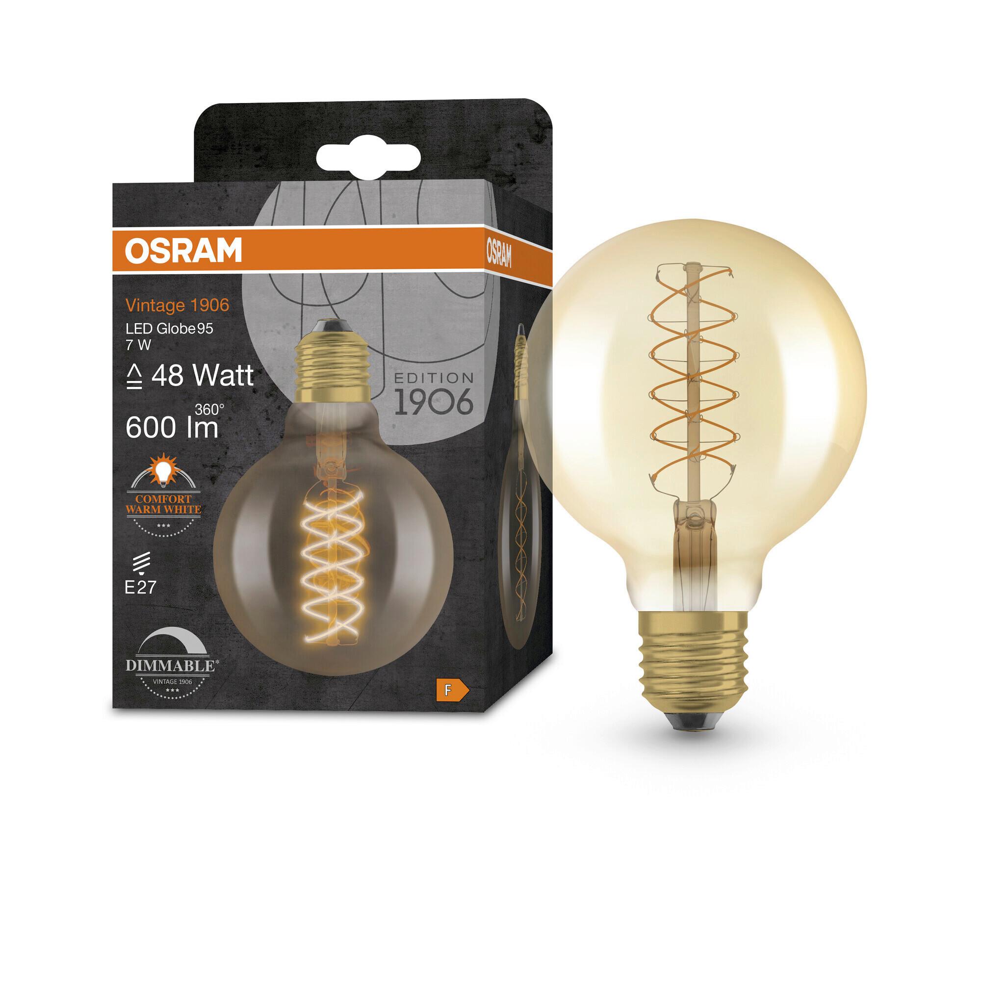 LED-Leuchtmittel Vintage 1906 Led Dim48 7w/2200 - Goldfarben, Basics, Glas (9,5/13,8cm) - Ledvance