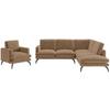 Sitzgarnitur Bali - Schwarz/Braun, Design, Textil (250/202cm) - Livetastic