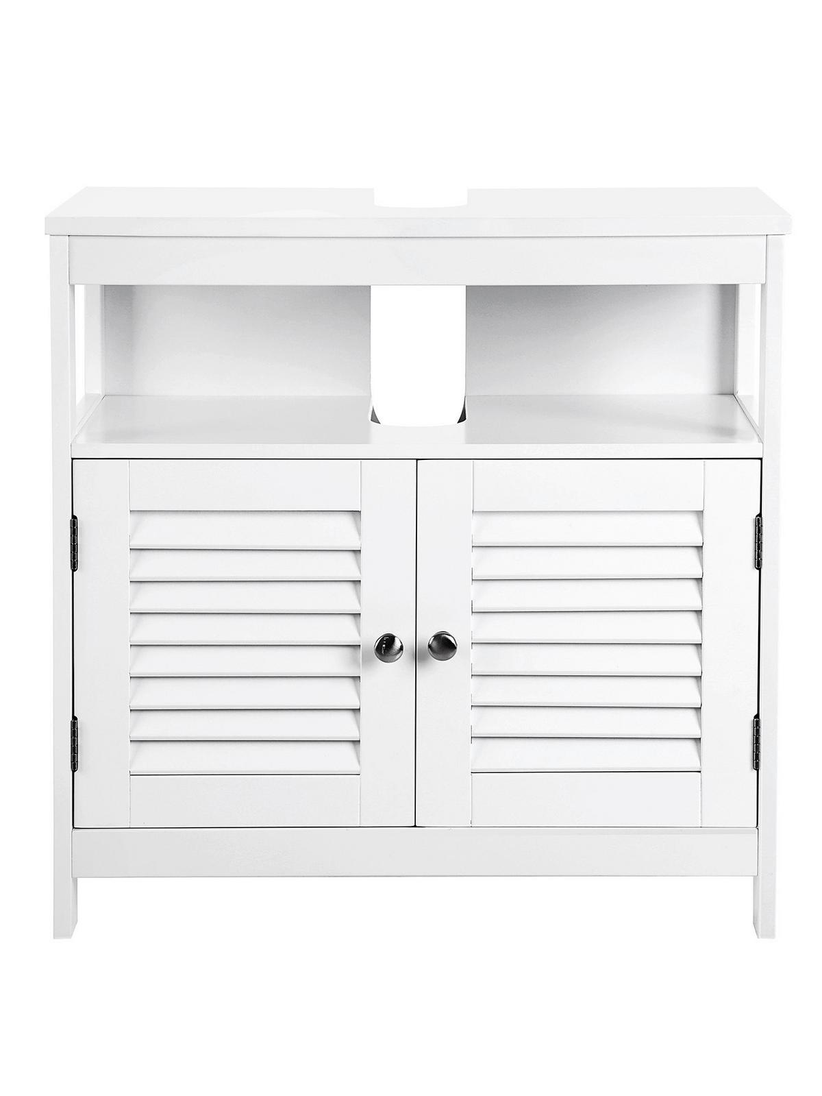 Waschbeckenunterschrank Bbc02wt - Weiß, Trend, Holzwerkstoff (60/60/30cm) - MID.YOU