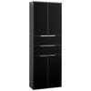 Hochschrank Mit Soft-Close Kara B: 61cm, Anthrazit - Anthrazit, MODERN, Glas/Holzwerkstoff (64/180/39cm) - MID.YOU
