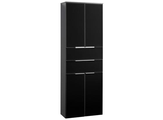 Hochschrank mit Soft-Close Kara B: 61cm, Anthrazit - Anthrazit, MODERN, Glas/Holzwerkstoff (61/176/32cm) - MID.YOU Hochschrank mit Soft-Close Kara B: 61cm, Anthrazit - Anthrazit, MODERN, Glas/Holzwerkstoff (61/176/32cm) - MID.YOU