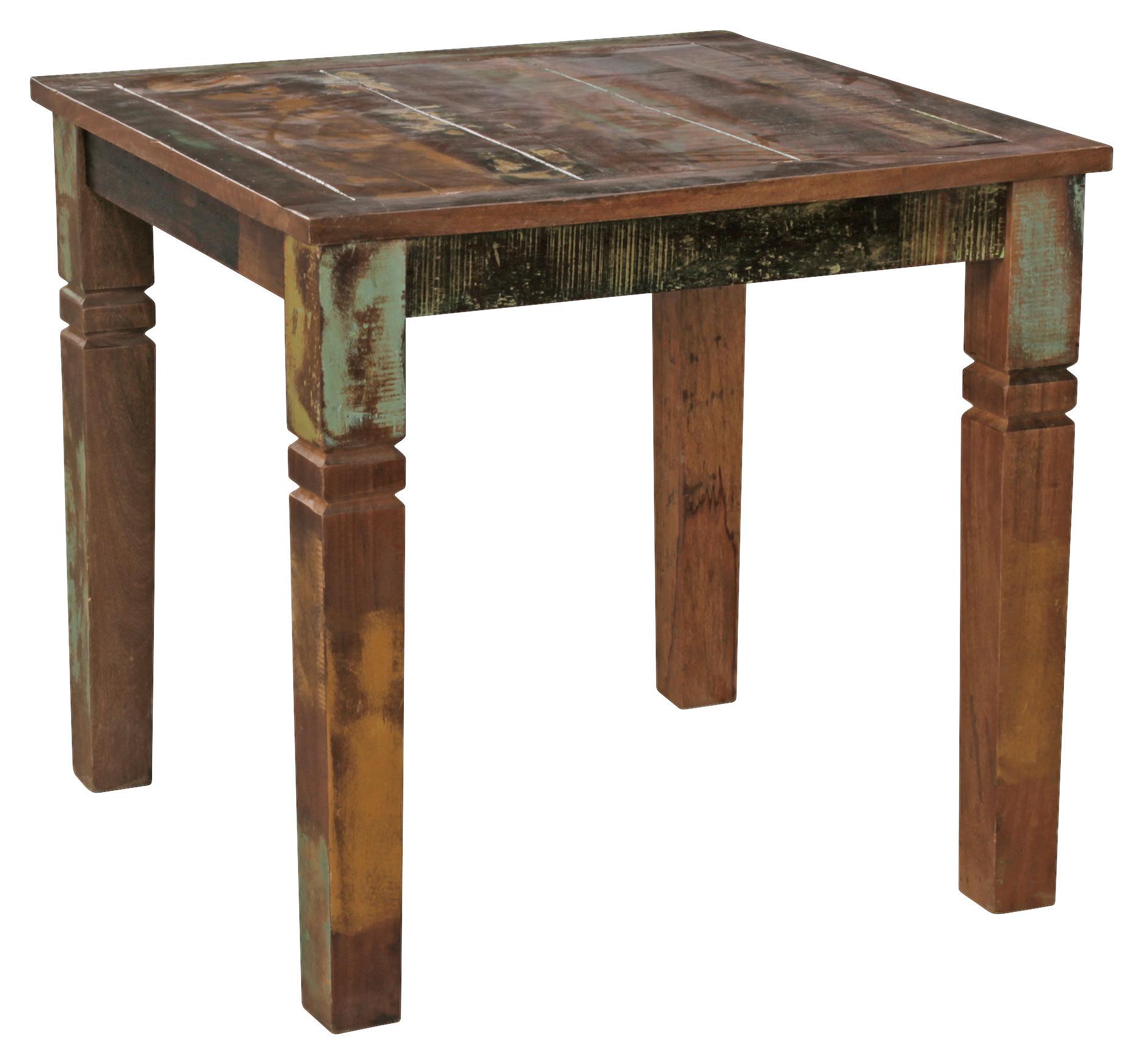 Esstisch Echtholz Kalkutta 80x80 cm Braun - Braun, MODERN, Holz (80/80/76cm) - MID.YOU