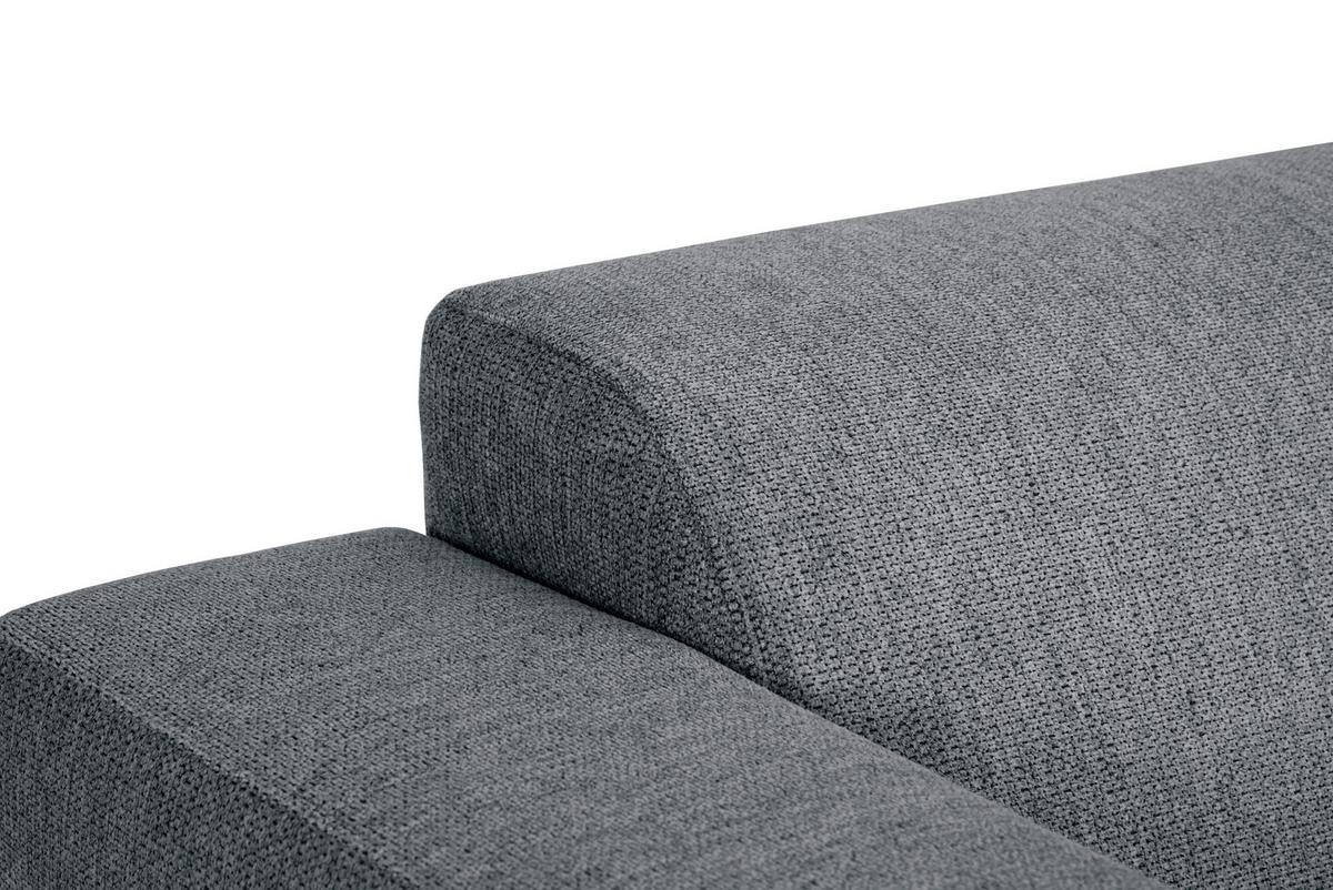 3-Sitzer-Sofa Oslo Grau B: 218 cm - Schwarz/Grau, Design, Textil (218/77/93cm) - MID.YOU