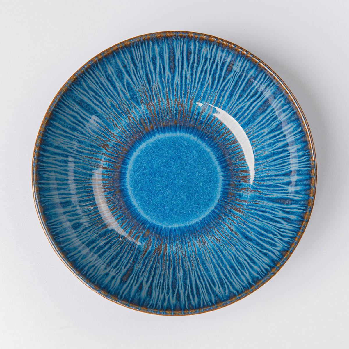 Schüsselset 4 -teilig. Steinzeug, DxH: ca. 24x7,3 cm - Blau, Basics, Keramik (24cm) - Gipfelstück