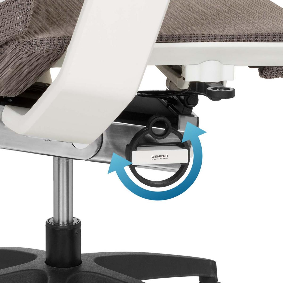 Drehstuhl Genidia Smart White Armstützen Grau Bis 120kg - Schwarz/Weiß, MODERN, Kunststoff/Textil (70/112/55cm) - MID.YOU