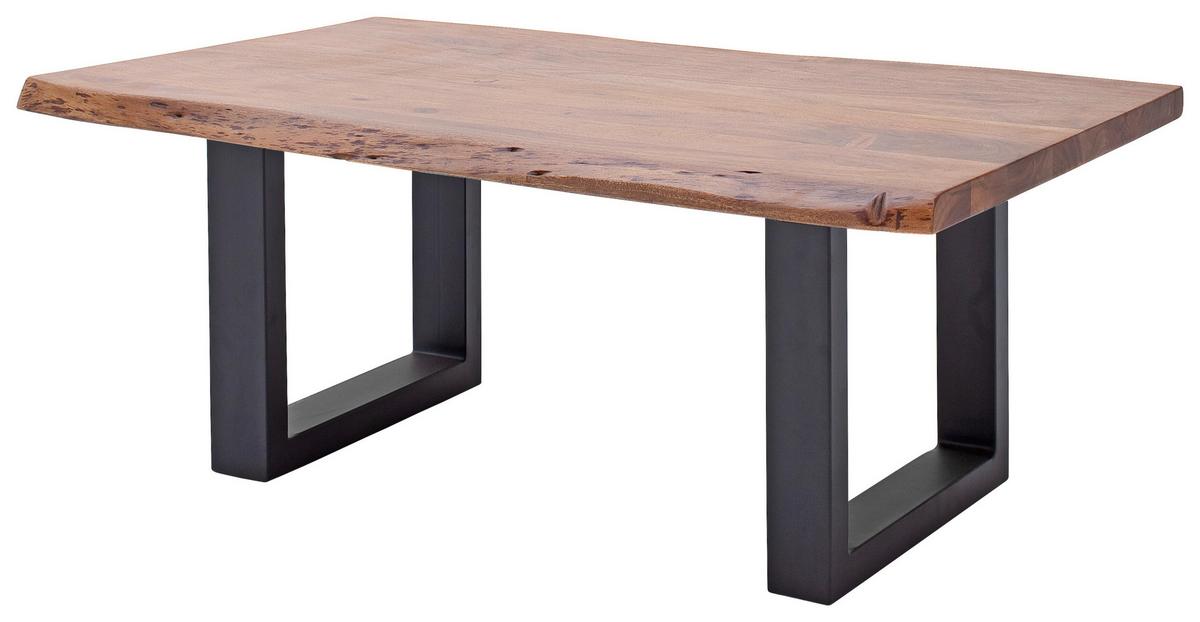 Couchtisch Holz Massiv Wallnussfarben/Anthrazit - Anthrazit/Walnussfarben, MODERN, Holz/Metall (110/45/70cm)