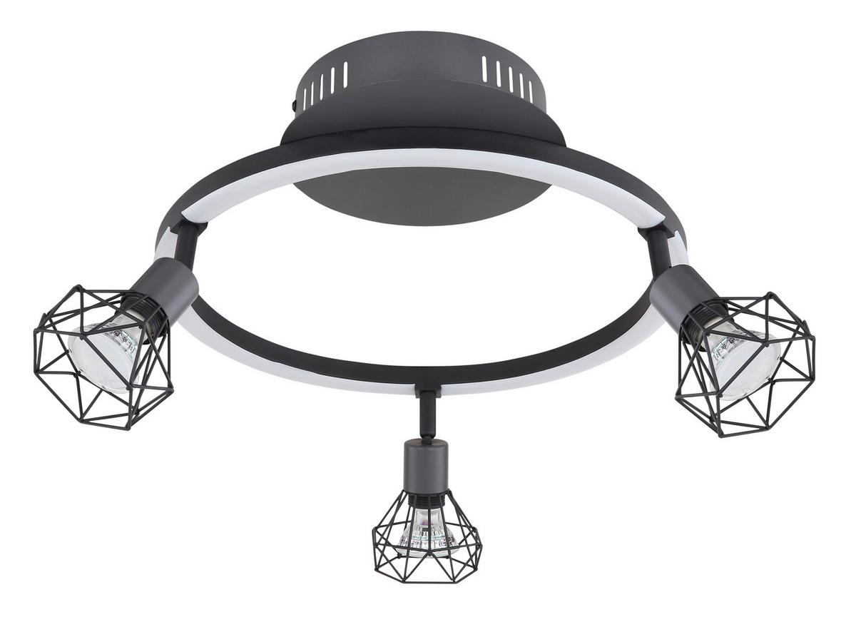 Strahler 57035-3 - Graphitfarben/Schwarz, Basics, Metall (46/38,5/20cm) - Globo