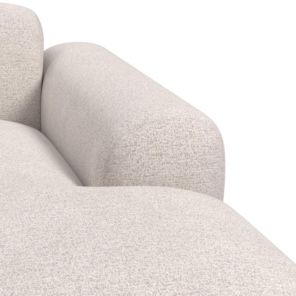 Rohová sedačka MARLO, obojstranná, krémová ženilka - čierna/krémová, Modern, drevo/textil (263/162cm) - Bessagi Home