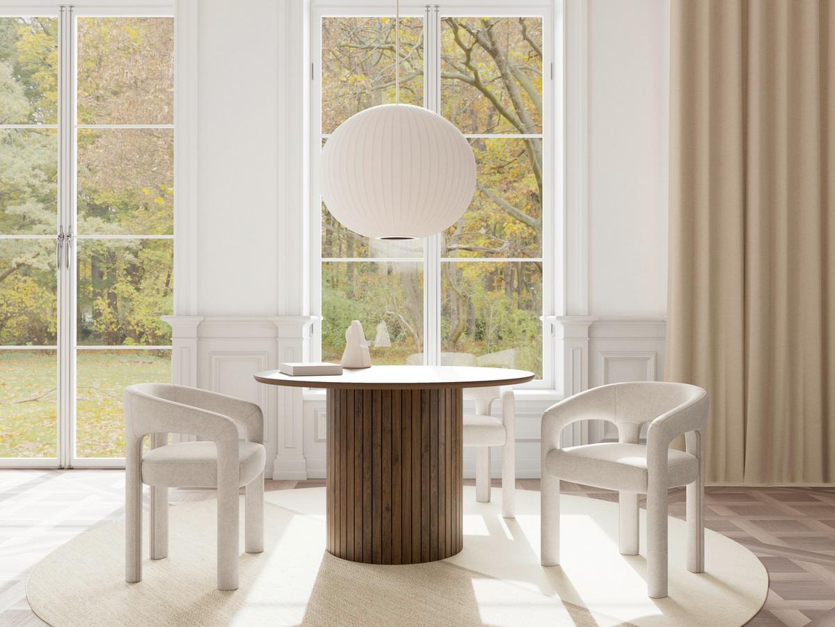 Židle s područkami Cole, béžová - béžová, Moderní, kov/textil (58/76/55cm) - MID.YOU