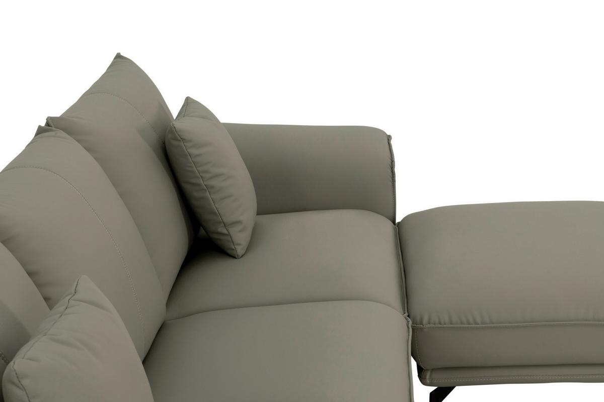 3-Sitzer-Sofa Daniele - Taupe/Schwarz, Design, Textil (289/84/92cm) - MID.YOU