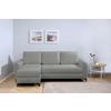 Ecksofa Moli, Grau S: 236x148 cm - Schwarz/Grau, Design, Textil (236/148cm) - MID.YOU