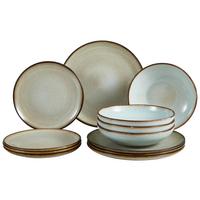 Tafelservice Keramik 4 Personen Geschirr Set - Grau, Basics, Keramik - Creatable