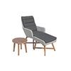 Loungesessel 3-Tlg. Calvia mit Kissen - Dunkelgrau/Akaziefarben, Basics, Holz/Kunststoff (65/95/85cm) - Gardenson