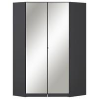 Eckkleiderschrank Costa Grau B: 117 cm - Grau, MODERN, Holzwerkstoff (117/197/104cm) - Rauch Möbel